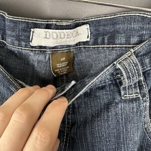 Vintage Y2K Dodeca Shorts Mens 40 Baggy Skate Denim Wide Leg Embroidered